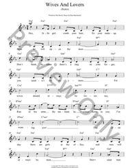 Wives and Lovers piano sheet music cover